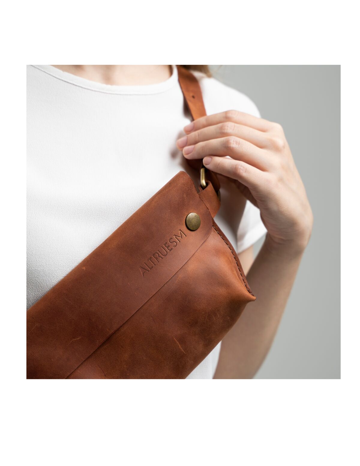 Altrueism leather crossbody