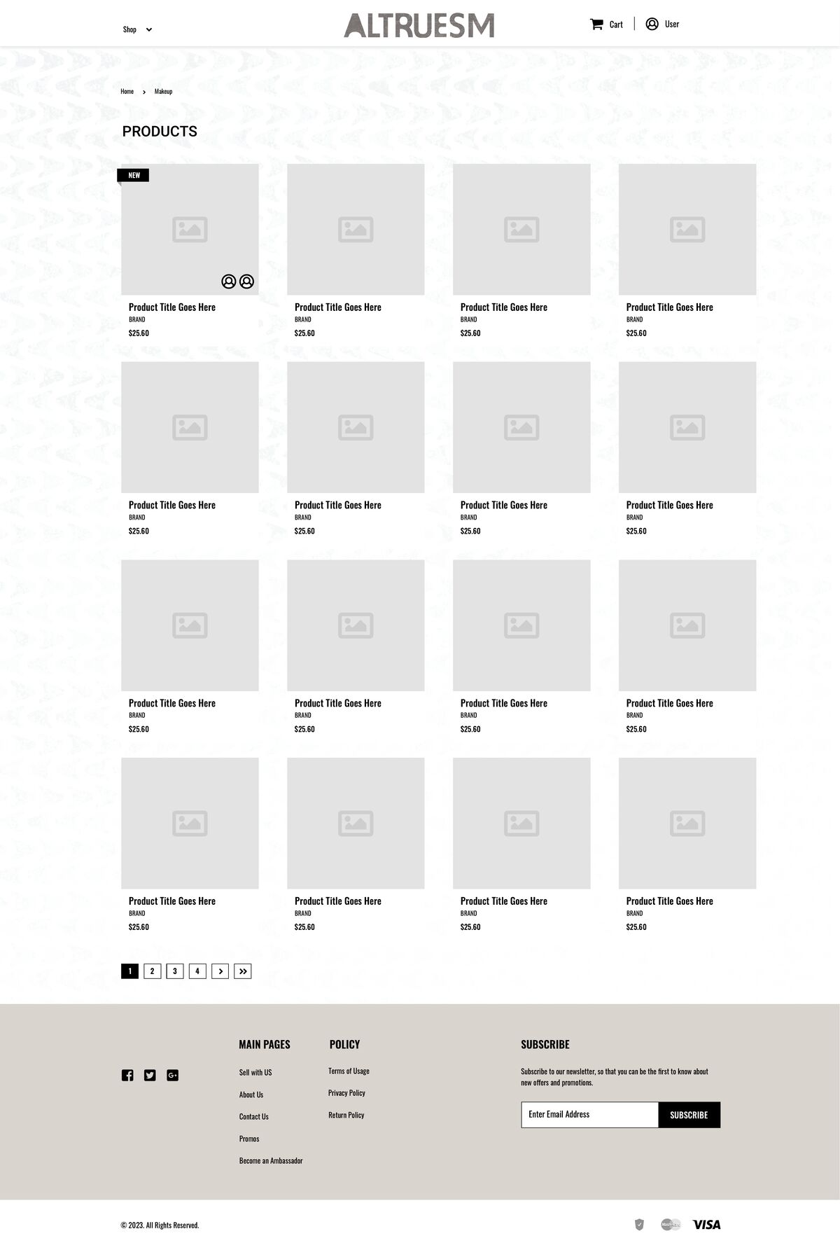 Altrueism product listing